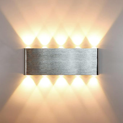Kawell 10W Modern Wall Sconce LED Wall Light Up Down Indoor LED Wall Lamp Aluminum for Bedroom Living Room Bedside Stairs Hallway Corridor, 3000K