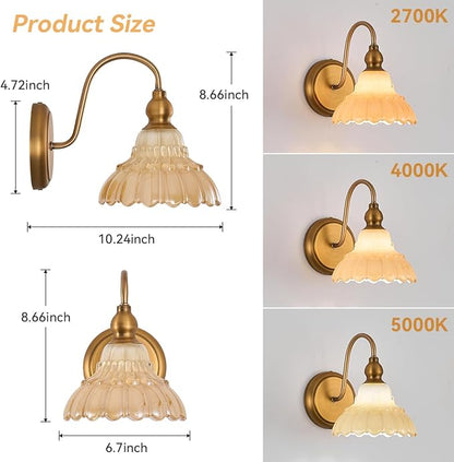 Modern Wall Sconce Bedside Wall Lamp White Vintage Glass Bedroom Light Fixtures in Door Lighting Fixture for Bathroom Living Room Hallway Corridor
