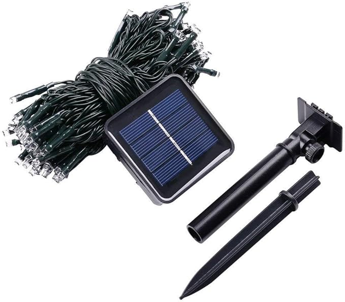 Joomer Solar String Lights, 39FT 100LED Solar Powered Outdoor Fairy Lights, Waterproof 8 Modes Twinkle String Lights for Garden Patio Yard Tree Wedding Christmas Decor (Blue)