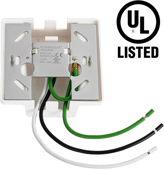 UL Listed H Track Floating Canopy Connector White for Single Circuit H Type Track Rail, H Track Lighting Rails Cover Compatible with H Track Rail System, Track Lighting Accessories Kit, 1 Pack