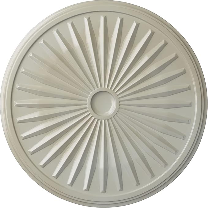 Ekena Millwork CM33LEFBS 33-1/8" x 3-1/2" x 1-3/8" Leandros Ceiling Medallion, Flash Blue