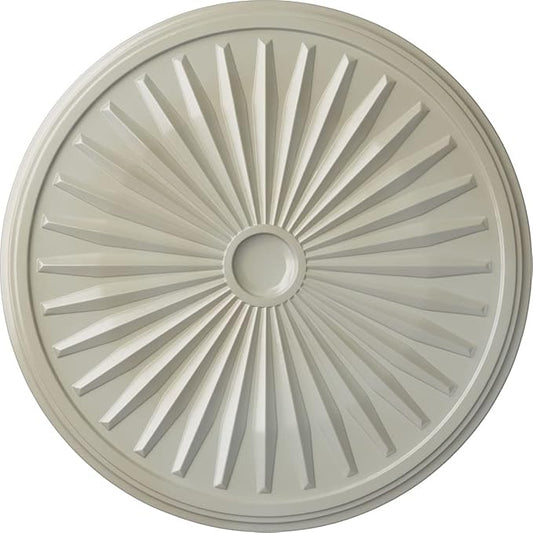 Ekena Millwork CM33LEFBS 33-1/8" x 3-1/2" x 1-3/8" Leandros Ceiling Medallion, Flash Blue