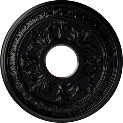 Ekena Millwork Baltimore Ceiling Medallion, Jet Black