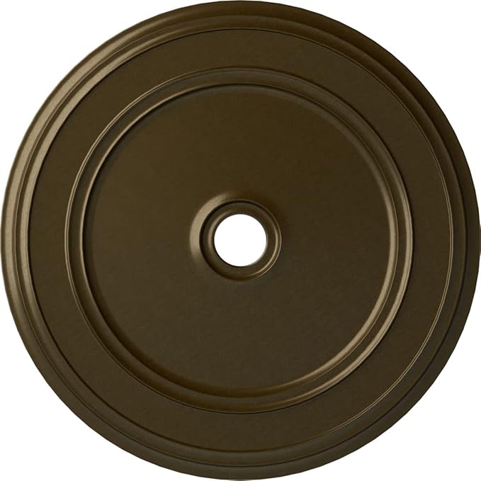 41 1/8"OD x 4"ID x 2 1/8"P Classic Ceiling Medallion (Fits Canopies up to 5 1/2"), Hand-Painted Brass