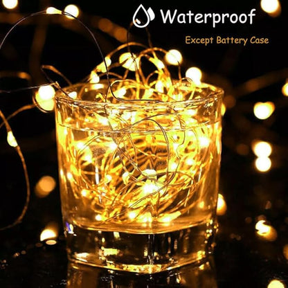 ZGWJ 8 Pack Fairy Lights Battery Operated, Warm White Twinkle String Lights 20 LED 7FT Waterproof 3 Lighting Modes for Bedroom, Halloween, Christmas, Party Indoor and Outdoor Decoration