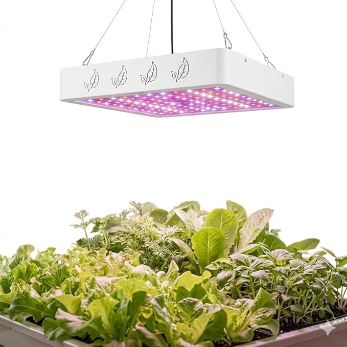 2026 Upgraded 1000W(HPS) Equivalent LED Grow Light, Full Spectrum for Indoor Seedling & Bloom, Dimmable Plant Light with Auto 24H Timer, High PPFD Energy Saving Solution.