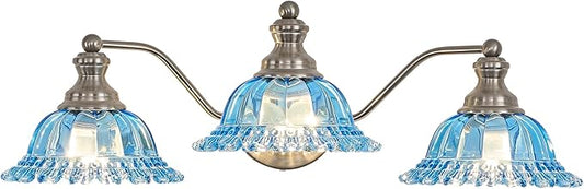 XIEDUN Brushed Nickel 3 Light Vanity Light Vintage Bathroom Vanity Light Fixture