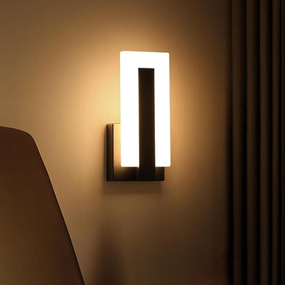Hardwire Modern Wall Sconces with 7W Acrylic LED Wall Light Brightness Suitable forBedroom, Bathroom, Living Room, Porch, Staircase, Cafe, Hotel (Warm White 3000K 1 Pack)