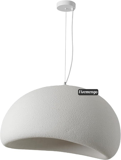 27.6in Wabi Sabi Pendant Light, Kitchen Island Lighting Fixture Ceiling Mount Japanese Lamp Japandi Chandelier for Dining Living Room Hallway Bedroom Restaurant Hanging Lamp, White 1 Pack