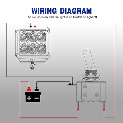 Nilight 3PCS Red LED Toggle Switches 12V 20A 3 Pin 2 Position ON Off SPST Heavy Duty Rocker Switch for Auto Car Marine RV Vehicles Truck Boat Dash