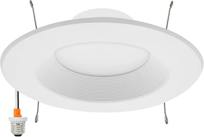 Maxxima 5 in. & 6 in. 5 CCT Retrofit Recessed LED Downlight - 1300 Lumens, E-26 Quick Connect, Dimmable, Color Selectable 2700K-5000K (2700K/3000K/3500K/4000K/5000K), for Living Rooms and Kitchens
