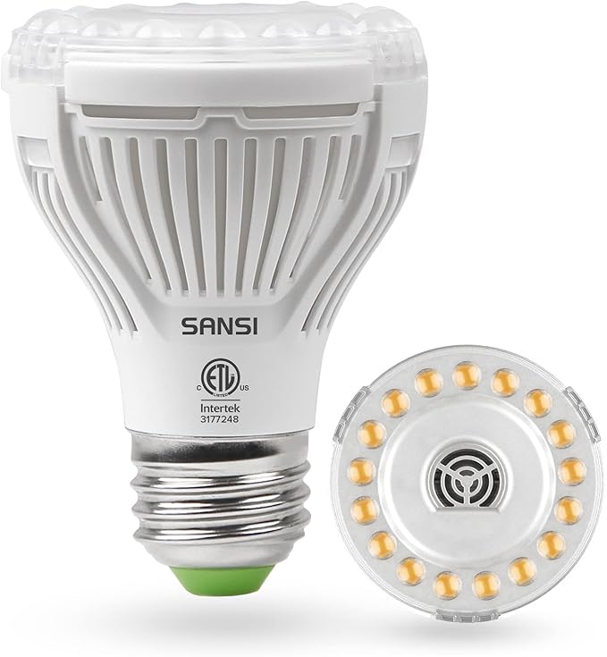 SANSI 32W Grow Light Bulbs for Indoor Plants, 350W Equivalent Full Spectrum+Grow Light Bulb with COC Technology, 10W Grow Lamp