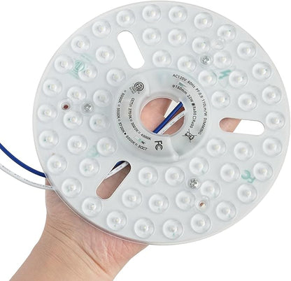 22W 6.3'' Retrofit Light Kit for Ceiling Fan Light Replacement Panel PCB 3000K 6000K 2420LM 120V CRI90 Dimmable (White 6000K)