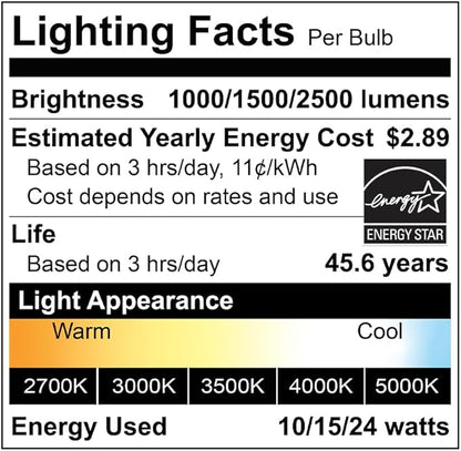 Euri Lighting DLC8C-24W203swej, 8” Commercial Downlight 120-277v, CCT (27/3/35/4/5) & Watt (10/15/24) Tunable, 0-10V DIM, 90+ CRI, Wet Rated IC-Rated, UL, T24, JA8, Energy Star, 3YR, 50K HR WTY