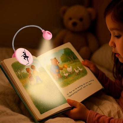 WITHit Clip On Book Light – Dimmable LED Reading Light for Books and eBooks, Reduced Glare, Portable, Cute Bookmark Light for Kids & Adults, Batteries Included (Dancer, in The Zone)