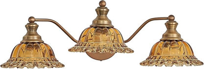 XIEDUN Tea Glass 3 Light Vanity Light Colored Glass Bathroom Light Fixture Vanity Lighting Fixtures