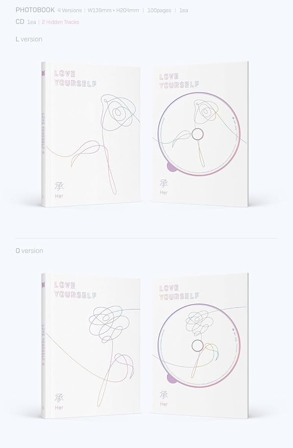 BTS - LOVE YOURSELF 承 [Her] [Random ver.] +Photobook+Photocard+Official Poster+Extra Photocard