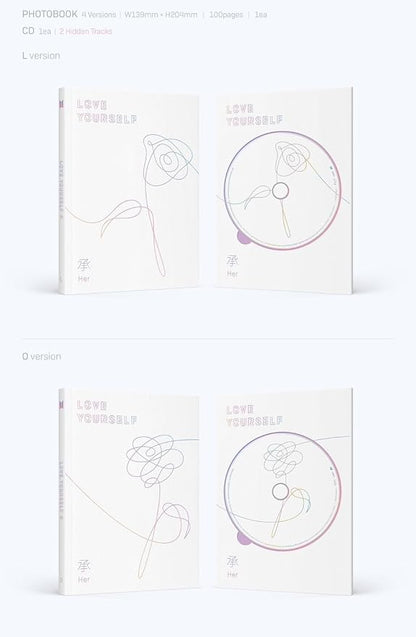 BTS - LOVE YOURSELF 承 [Her] [Random ver.] +Photobook+Photocard+Official Poster+Extra Photocard
