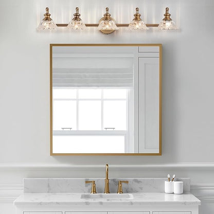 XIEDUN 37.4" Bathroom Light Fixtures 5 Lights Vanity Lighting Fixtures (Exclude G9 Bulb) Vanity Lights for Bathroom