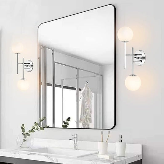 BYOLIIMA Modern Chrome Wall Sconce, 7.5" W x 20" H, G9 Base, Fully Dimmable, Ideal for Bathroom, Kitchen, Living Room, Office