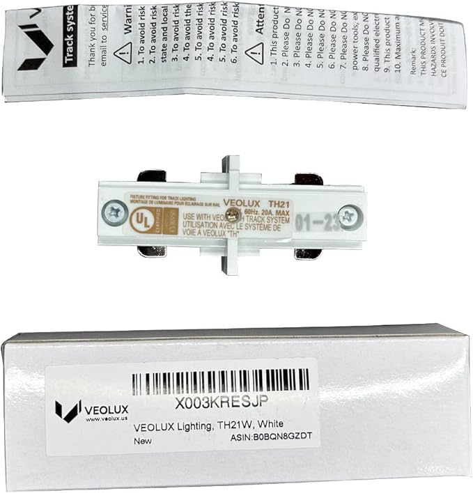 Lighting, H Track I Connector in White, UL Listed