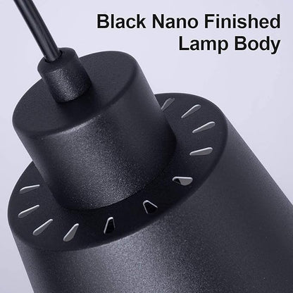 Modern Black Pendant Light Fixture 5.94'' (3-Pack) Mini 1-Light Pendant Lighting 3-Pack for Kitchen Island Industrial Hanging Pendant Light Cup Shade for Christmas Gift,Dining Room,Bar,E26,MAX60W