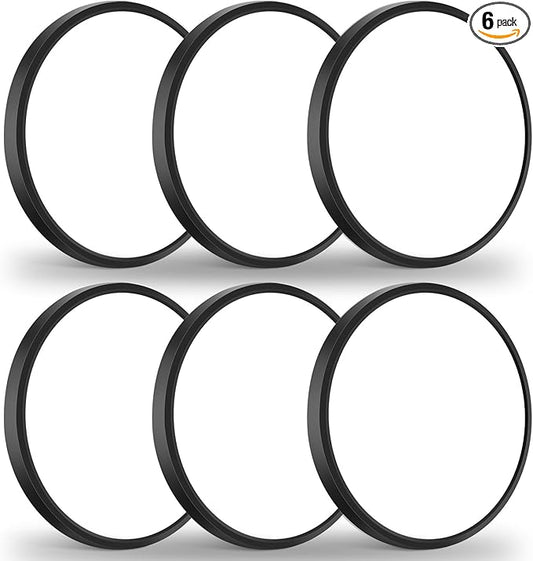 Brightever Black LED Flush Mount Ceiling Light Fixtures, 7 Inch 15W, Super Slim 0.67 Inch Small Ceiling Light, 5000K Daylight White 1600LM LED Ceiling Lamps for Bathroom, Pantry, Non-Dimmable, 6 Packs