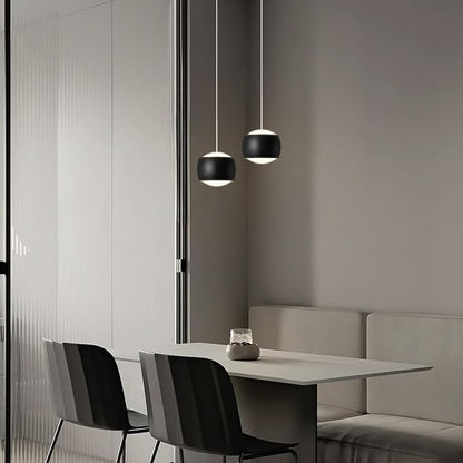Modern LED Dimmable Pendant Light fixtures,Mini Island Pendant Lighting for Kitchen Island Dinning Room,Bedroom,Bar, Kitchen Island Ceiling Hanging Light Fixtures(black-1-Pack)