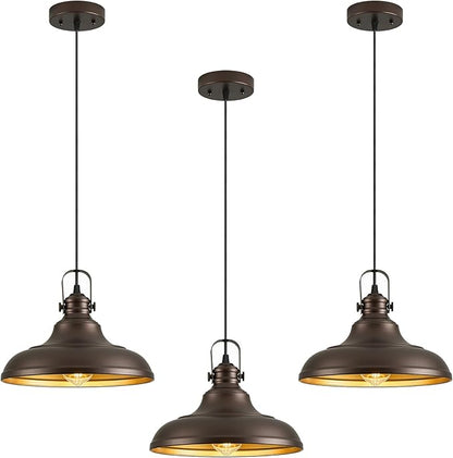 Oil Rubbed Bronze Pendant Light Modern Pendant Lights for Kitchen Island Hanging Lighting Fixture Over Sink for Dinning Room Bedroom Hallway,3 Packs