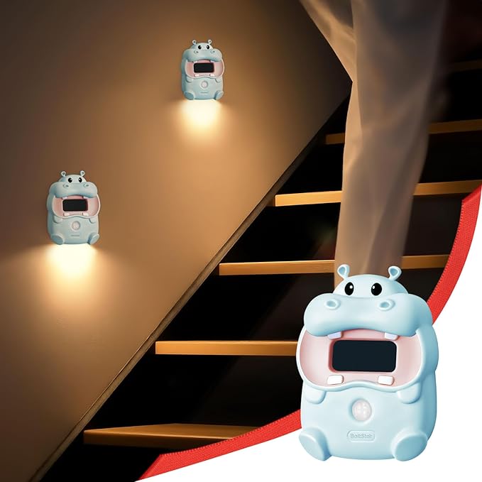 Light-Powered Motion Sensor Night Light, Magnetic Wall Mount/Tabletop, Auto On/Off, 3000K Warm White for Bedroom, Hallway, Bathroom, Kids Room, Best Thoughtful Gift for Holiday & Birthday