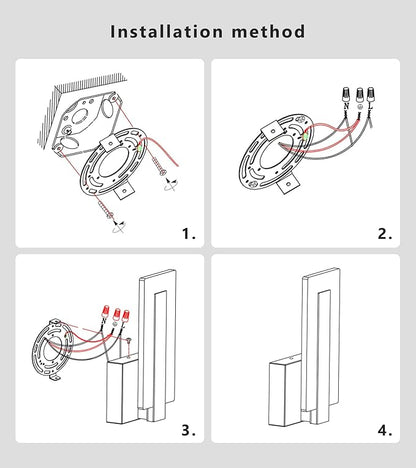 Hardwire Modern Wall Sconces with 7W Acrylic LED Wall Light Brightness Suitable forBedroom, Bathroom, Living Room, Porch, Staircase, Cafe, Hotel (Cool White 6000K 1 Pack)