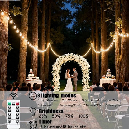 Outdoor String Lights with 20 Shatterproof Patio Deals S14 Vintage Edison Bulbs,2700K Dimmable Outdoor Lights,IP65 Waterproof LED String Lights for Outside, Patio Lights