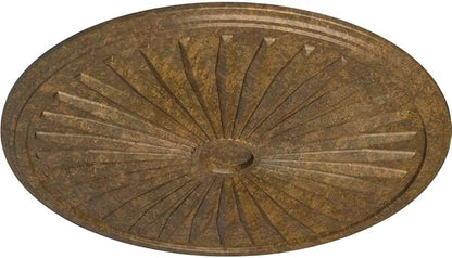 Ekena Millwork CM33LERZS Leandros Ceiling Medallion, Rubbed Bronze