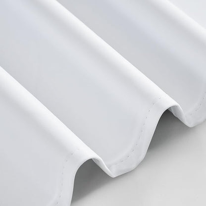 PONY DANCE White 100% Blackout Short Curtains for Kitchen Over Sink 36 inch Long 2 Panels Set, Black Out Small Window Curtains for Bathroom, Thermal Insulated Half Window Cafe Drapes, 42" W x 36" L