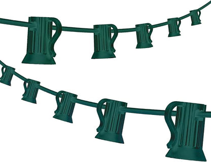 C7 Green Sockets String - 50FT 12" Spacing - Outdoor Christmas Stringer Set