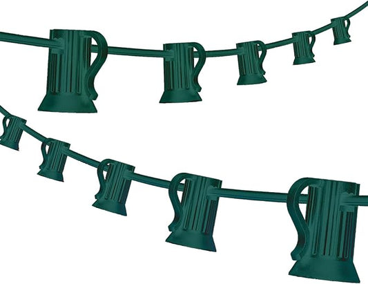C7 Green Sockets String - 50FT 12" Spacing - Outdoor Christmas Stringer Set