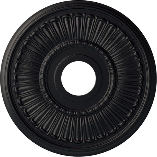 Ekena Millwork CM16MLSGS 16"OD X 3 5/8"ID X 3/4"P Melonie Ceiling Medallion Fits Canopies Up to 6 3/8", Steel Gray