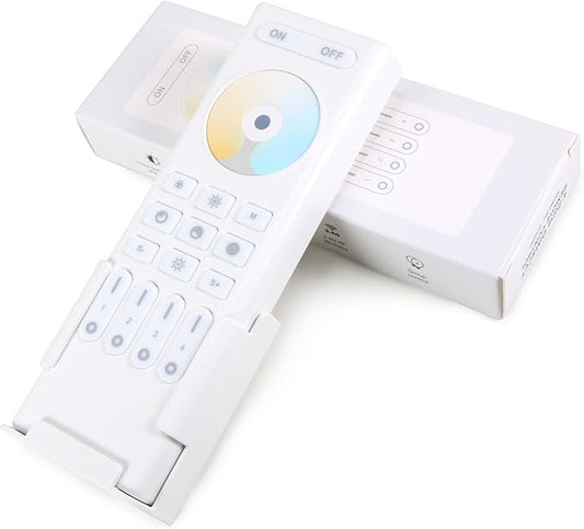 4-Zone 2.4G Wireless RF Remote Control, 99ft 360 Control, 4 Channel Group Control for Home CCT LED Strip Lights