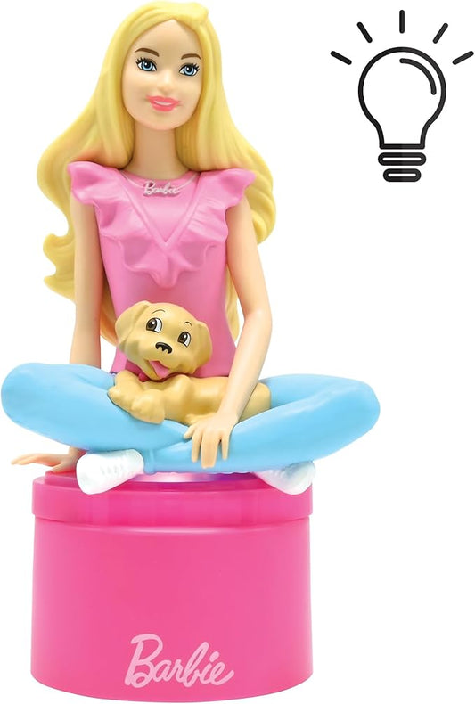 Lexibook, Barbie NLJ01BB Baby Nursery Soft Light Battery Operated LED Pocket Night Light Pink