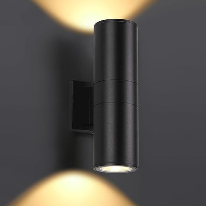 DAKAFUL Up and Down Wall Lights 1 Pack, Cylinder Outdoor Wall Sconce Light Aluminum Modern Outdoor Light Fixture and Exterior Wall Sconces Anti-Rust Waterproof for Porch Patio Wet Location Door Way