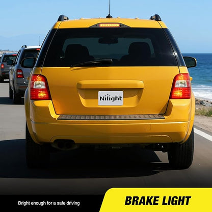 Nilight Third Brake Light Tail High Mount 3rd Stop Lights Smoked Lens Compatible with Ford Freestyle 2005 2006 2007 and Ford Taurus X 2008 2009 Van SUV Rear Center Cab Lamp