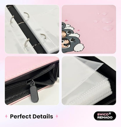 Cute Photocard Binder 400 Pockets Photocard Holder Book with Sleeves Photo Album for Lomo Cards