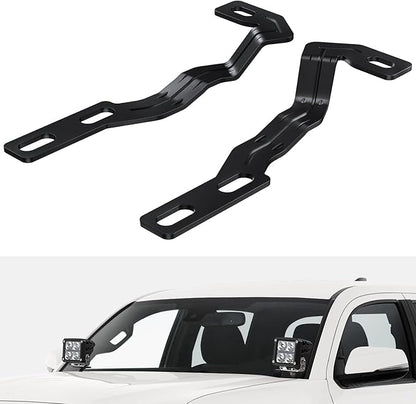 Nilight Ditch Light Brackets Auxiliary Offroad Work LED Pod A-Pillar Hood Mounts for 3rd Gen Tacoma 2016 2017 2018 2019 2020 2021