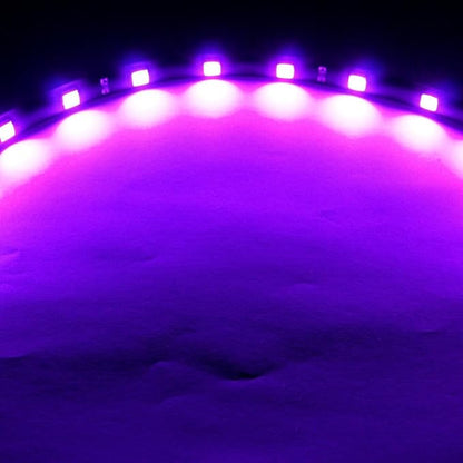 SOCAL-LED LIGHTING 60cm 24" Purple Flexible LED Strips High Power Bright 5050 12 SMD Car DRL Under Dash Accent Light, Waterproof, Cuttable, Pack of 2