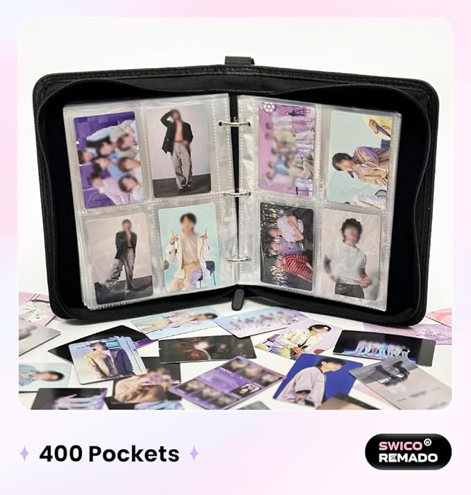 Cute Photocard Binder 400 Pockets Photocard Holder Book Photo Album for Lomo Cards