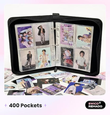 Cute Photocard Binder 400 Pockets Photocard Holder Book Photo Album for Lomo Cards