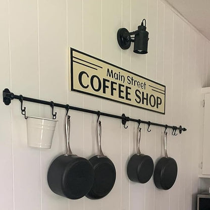 TISLYCO Black Wall Sconces Set of Two, Industrial Track Lighting Ceiling Spotlight, Matt Black Vintage Wall Mount Lights, Rotate Head Lamp for Indoor Living Bedroom Loft Cafe Bar