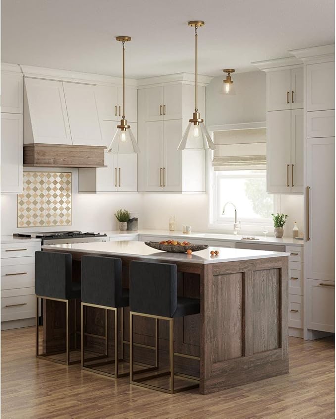 Progress Lighting Hinton Collection 1-Light Seeded Glass Vintage Brass Industrial Flush Mount Ceiling Light
