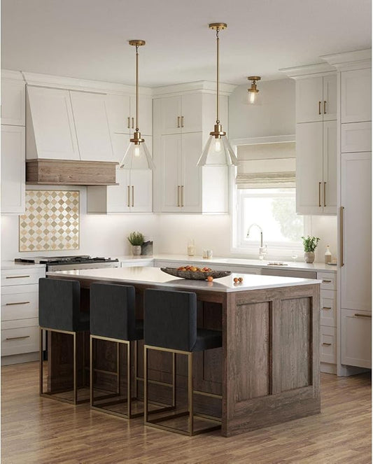 Progress Lighting Hinton Collection 1-Light Seeded Glass Vintage Brass Industrial Flush Mount Ceiling Light