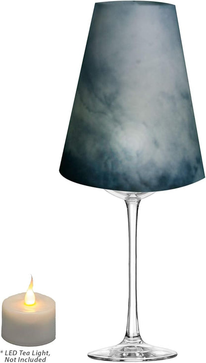 Royal Designs Vellum Tea Light Paper Wine Glass Lampshade, Blue Sky, Set of 20 (TLS-1003A-20)